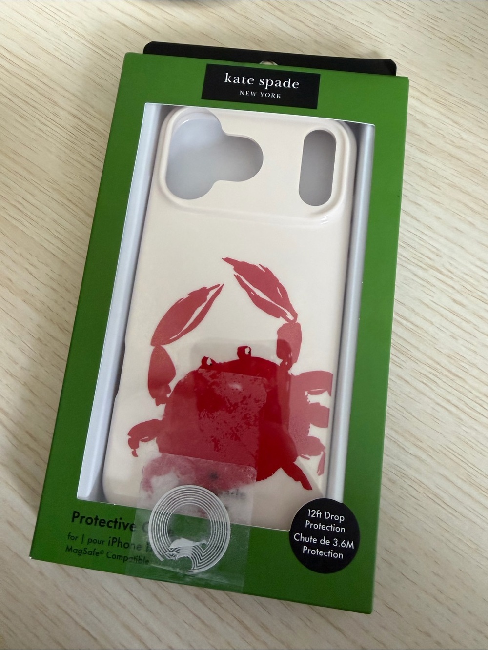 kate spade Cream iPhone Case with Red Crab Graphic